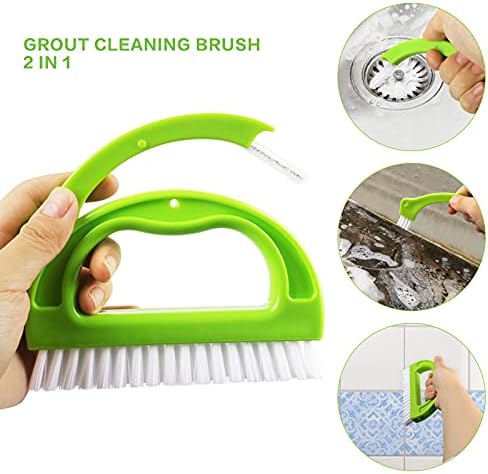 8 Pack Grout Cleaner Brush, Hand-held Groove Gap Cleaning Tools Tile Joint Scrub Brush to Deep Clean, Household Cleaning Brushes for Window Door Track, Stove Tops, Shower, Kitchen, Seams, Floor Lines - Image 2