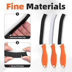 FOOGWEE Hard Bristle Crevice Cleaning Brush - Cleaning Supplies - Grout Cleaning Brushes for Household Use - Crevice Cleaning Tool for Bathroom, Home and Kitchen (3, Orange) - Image 4