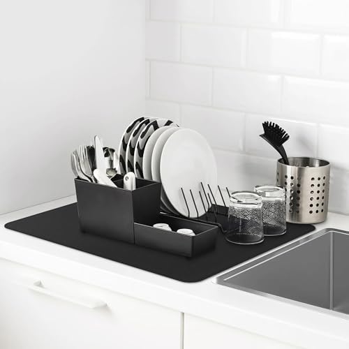 Stove Top Cover for Electric Stove - Food Grade Ceramic Stove top Cover,Silicone XXL Dish Drying Mat, Glass Cooktop Covers, Flat RV Range top Mats (Black,28x20) - Image 6