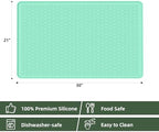 LONGKING Stove top Cover for Electric Stove - Silicone Stove Mat for Glass Top Stove, Range Covers for Electric Stove, Aqua, 30"x21" (Standard) - Image 4