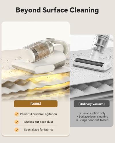 Mr.ego Mattress Vacuum Cleaner, 16Kpa Couch Vacuum with 253.7nm UV-C Light - Image 4