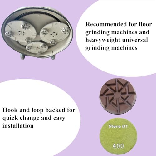 Diamond Polishing Pucks for Floor Grinding Machine, 3 Inch Resin Bond Discs for Concrete, Terrazzo, Marble, Granite, 400#, 9PCS - Image 3