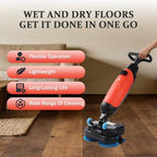 Industrial Floor Buffer Machine Commercial Floor Scrubber 360° Flexible Control 240 rpm Basic Speed 1200 sq.m/hr Efficiency 43-56db low Noise easy Maintenance for Offices Malls Warehouses White - Image 6