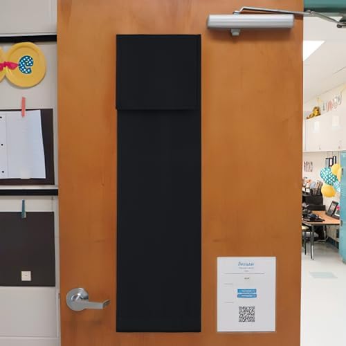 NICETOWN Black Privacy Lockdown Shade for Classroom Door Window Cover - Image 7