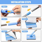 CALBEAU Baseboard Cleaner Tool with Handle, Wall Cleaner Mop, Blue - Image 5