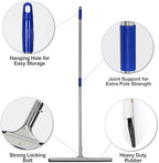 Floor Squeegee Scrubber 55inch Long Stainless Steel Handle with 22inch Wide Silicon Rubber Blade - Perfect Squeegee Broom for Floor Washing and Drying Shower Glass, Marble, Wood Surfaces - Image 3