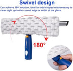 Squeegee for Window Cleaning with Extendable Pole, 53" 2-in-1 Window Cleaning Tool Kit, Shower Squeegee with Long Handle, Indoor/Outdoor High Window Cleaning-Two Pads - Image 4