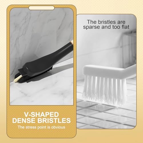 Crevice Cleaning Brush, Hard Bristle Grout Brush Gap Cleaner Tool for Tight Groove Spaces, Kitchen, Bathroom, Sliding Shower Door, Faucets Corners, Tiles, Sink and Windows Track - Image 6