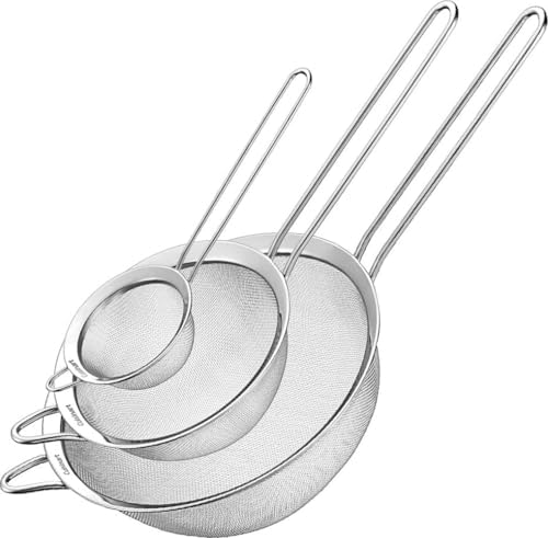Cuisinart Mesh Strainers, Stainless Steel, Dishwasher Safe, 3-Count by Cuisinart