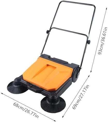 Walk Behind and Push Floor Sweeper Industrial Commercial Manual Carpet Swee - Image 2