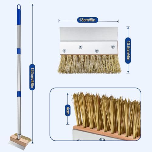Pizza Oven Brush with 46in Handle and Scraper for Commercial Oven - Image 6