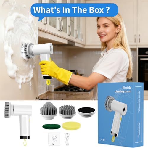 3000mAh Cordless Electric Spin Scrubber for Kitchen Bathroom Car - Image 6