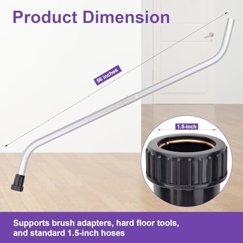 101338 1.5" Vacuum Wand Replacement 2 Piece Aluminum S-Wand Compatible with Proteam Backpack Commercial Vacuum Parts & Accessories, Also Compatible with Hoover Backpack C2401 - Image 2
