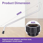 101338 1.5" Vacuum Wand Replacement 2 Piece Aluminum S-Wand Compatible with Proteam Backpack Commercial Vacuum Parts & Accessories, Also Compatible with Hoover Backpack C2401 - Image 2