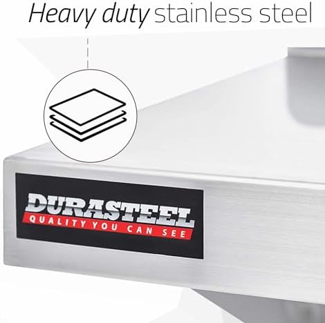 DuraSteel Stainless Steel Wall Mount Shelf 24" Wide x 14" Deep Commercial Grade - NSF Certified - Good for Restaurant, Bar, Home, Kitchen, Laundry, Garage and Utility Room - Image 5