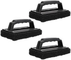 3pcs Grill Brush Scraper Heavy Duty Griddle Scrubber Scouring Pad Griddle Cleaning Brush for Charcoal Gas Grills Cast Iron Cookware Oven Grate Stovetop BBQ Cleaning by Luxshiny
