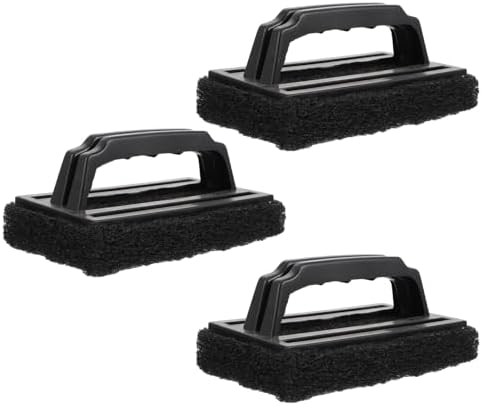 3pcs Grill Brush Scraper Heavy Duty Griddle Scrubber Scouring Pad Griddle Cleaning Brush for Charcoal Gas Grills Cast Iron Cookware Oven Grate Stovetop BBQ Cleaning by Luxshiny