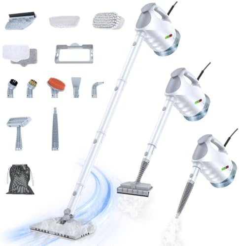Steam Cleaner for Home, 10-in-1 Steam Mop with Detachable Handheld Steamer by ScrubWiz