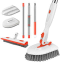 SetSail 4-in-1 Tile Tub Floor Scrubber with Floor Scrub Brush, Orange by SetSail