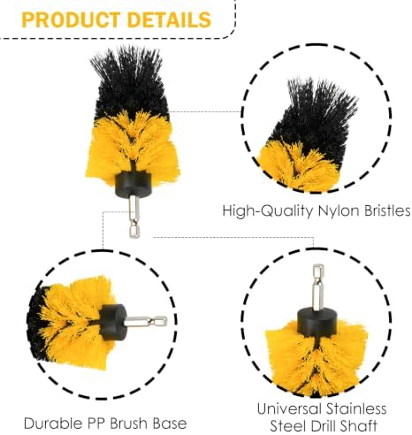 8 Pack Drill Brush Attachment Set, Power Cleaning Scrub Brushes for Drill - Image 4