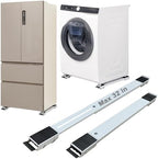 Appliance Rollers Heavy Duty,Max 32in,Second Generation Extendable Appliance Rollers Mobile Washing Machine Base Easily Move Washing Machines, Dryers, Refrigerators, Furniture (White) by YULI3DH