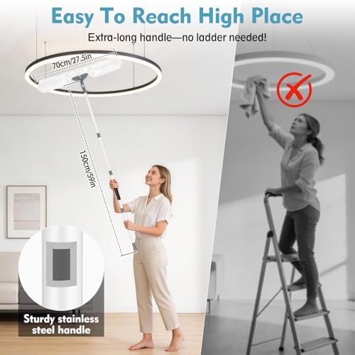 Microfiber Ceiling Fan Cleaner Duster with Extension Pole 59" - Image 4