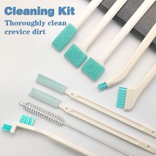 Small Household Cleaning Brushes by ELEMGULY,9 Pcs Crevice Brush for Hole, Gap, Corner, Space, Micro Crevice Scrub Cleaner Tool for Bottle, Keyboard, Window, Door Track - Image 6