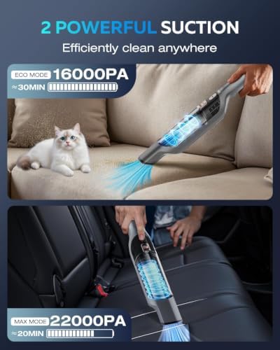 Zefiro Handheld Vacuum Cordless 25000PA Portable - Image 2