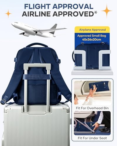 coofay Travel Backpack Carry on Flight Approved Carry on Backpack for Airplanes Personal Item Travel Bag 18x14x8 Inches Traveling Backpacks Airback Backpacks for Traveling Mochila de Viaje - Image 7