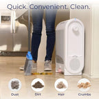 EyeVac Pro Touchless Vacuum Automatic Dustpan - Ultra Fast & Powerful - Great for Sweeping Salon Pet Hair Food Dirt Kitchen, Corded Canister Vacuum, Bagless, Automatic Sensors, 1400 Watt (White) - Image 3