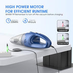 YOOHI Handheld Vacuum Cordless Rechargeable – 6000Pa Mini Hand Held Vacuum, LED Light, 20–25 Mins Runtime, USB Charging, 500ML Cup – Lightweight Small Vacuum Cleaner Cordless for Car/Office/Home - Image 6
