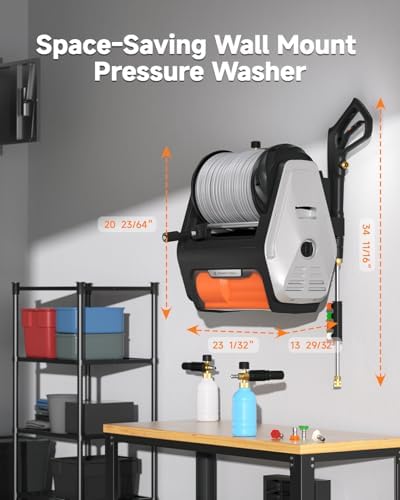 Giraffe Tools Grandfalls Pressure Washer Pro with 100FT Hoses, Light Silver - Image 5