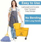 Side Press Wringer Combo Commercial Mop Bucket on Wheels, 35 Quart - Image 3