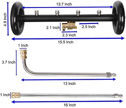 Tool Daily Dual-Function Undercarriage Cleaner 16 Inch, 3 Extension Wand - Image 6