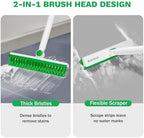 SetSail Grout Cleaner Brush with Long Handle, V-Shaped Floor Scrub Brush - Image 4