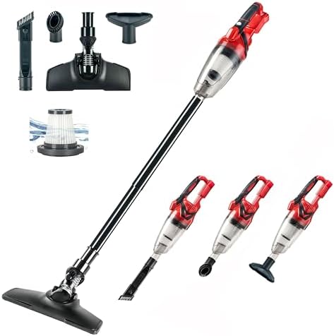 Cordless Vacuum Cleaner Compatible with Milwaukee M18, Handheld Vacuum Cleaner Portable for Hard Floor Carpet Car Pet Hair Cleaning (Battery NOT Included) by Unknown