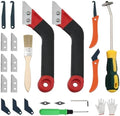 23 Pack Grout Removal Tool Kit, 2 Tile Grout Saws with 6 Extra Blades, 2 Hand Grout Saw and 7 Cleaning Blades, Caulk Remover for Bath Shower, Ideal for Floor Tile Grout Cleaning by Breeker