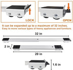 Appliance Rollers Heavy Duty,Max 32in,Second Generation Extendable Appliance Rollers Mobile Washing Machine Base Easily Move Washing Machines, Dryers, Refrigerators, Furniture (White) - Image 5