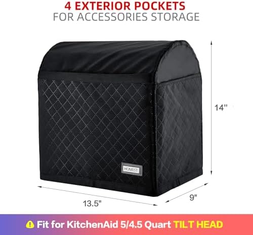 HOMEST Stand Mixer Dust Cover for KitchenAid 5/4.5 Quart Tilt Head - Image 3