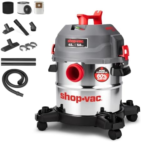 Shop-Vac 5 Gallon Ultra Quiet Shop Vacuum Wet and Dry, 4.5 Peak HP, 5430542 by Shop-Vac