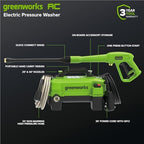 Greenworks 1700 PSI (1.2 GPM) Electric Pressure Washer - Image 3