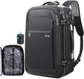 POSO Vacuum Backpack Travel, 60L Expandable Vacuum Seal Backpack with Pump & Laptop Compartment (Fits 17") by POSO