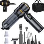 Car Vacuum Cleaner High Power 20000Pa – Cordless Handheld Mini Vacuum & Air Duster for Car & Desk, Home, Office & Camping, Ideal Gift for Men & Women, 6000mAh Battery (Fast Charging Edition - Black) by NWDEY