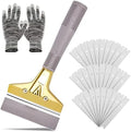 Razor Blade Scraper with 30 PCS Extra Blades and Gloves. by wanguan