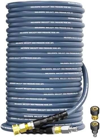 Pressure Washer Hose 150FT 3/8" Steel Wire Braided Swivel Quick Connector by KARHDIR