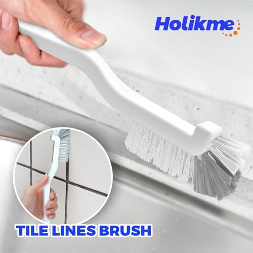 Holikme Dish Brush Cleaning Brush Set for Cleaning Groove Gap,Green - Image 3