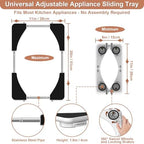 Adjustable Appliance Slider Tray - Expandable 6" x 11"- 11" x 20" - Image 2
