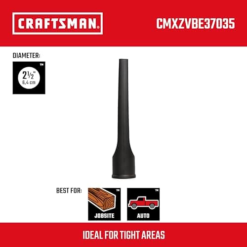 CRAFTSMAN CMXZVBE37035 2-1/2 in. Crevice Tool Wet Dry Vac Attachment - Image 2