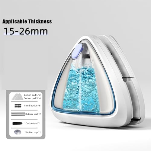 Magnetic Glass Wiper Brush Window Cleaner Double-side Water-filled Magnetic Glass Cleaning Tool Brush for Double Glazed Window Thickness 0.5"-1" (15-26mm) - Image 2