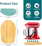 Sliding Mat for Kitchen aid 4.5-5 Qt Stand Mixer with 1Pc Gourmet Bowl Scraper and 2Pcs Cord Organizer for Kitchen Appliance Slider (4.5-5 Qt 1Pc Silicone Dough Scraper and 2x Cord Organizer, Natural) - Image 7